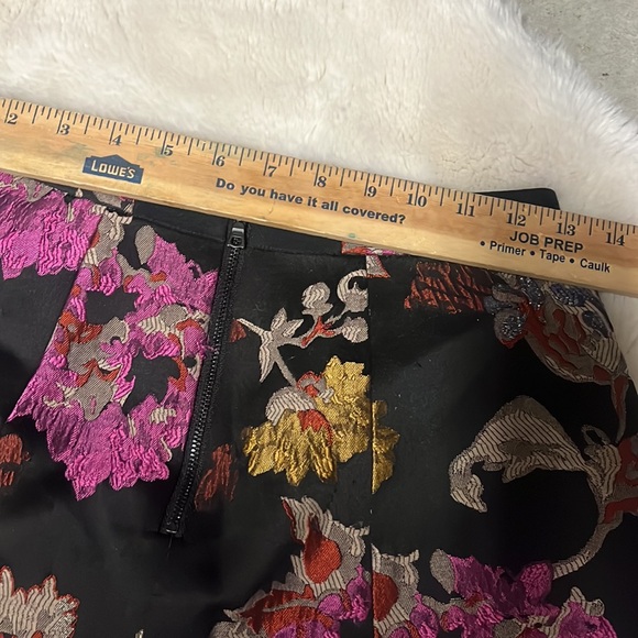 Alice + Olivia Brocade Metallic Floral Fit & Flare Skirt 🌵2 - Picture 15 of 15